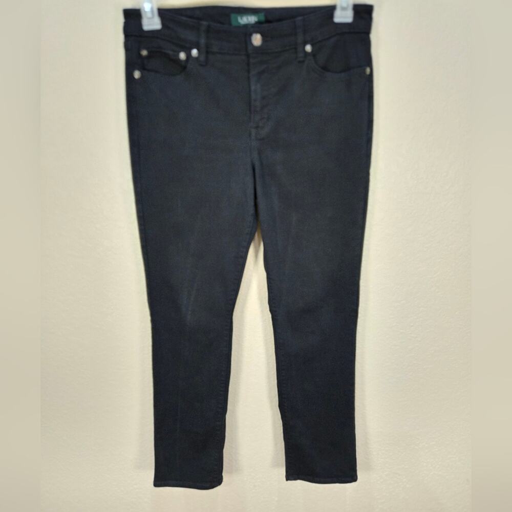 Lauren Ralph Lauren Classic Straight Leg Black Womens Jeans Size 8
